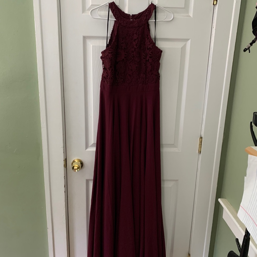 maroon dress, size large